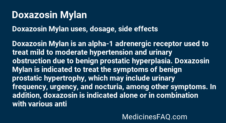 Doxazosin Mylan