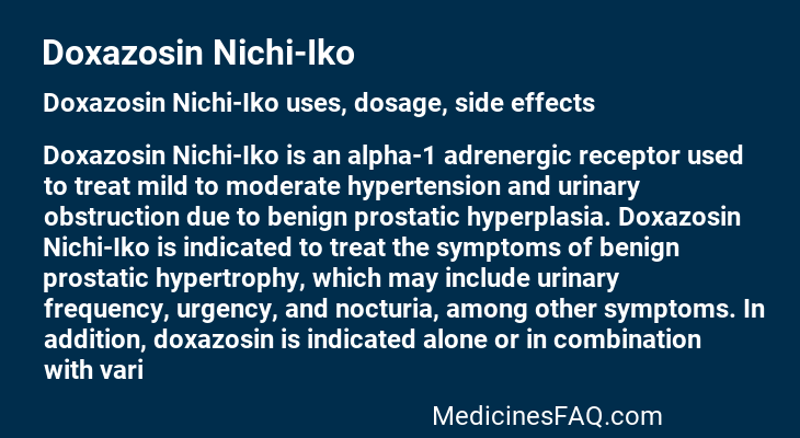 Doxazosin Nichi-Iko