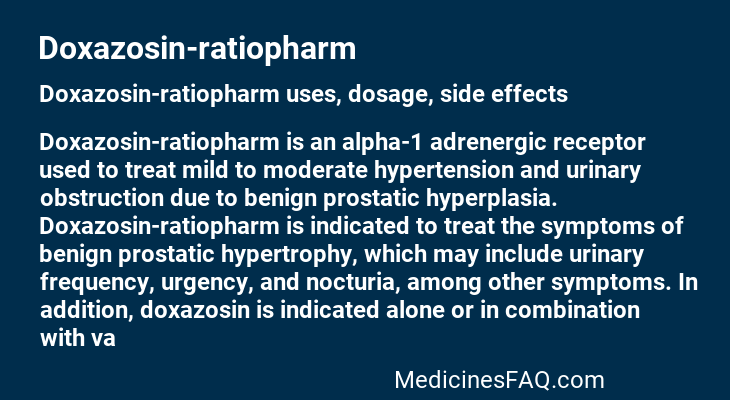 Doxazosin-ratiopharm