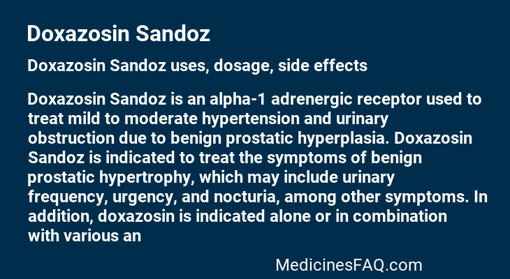 Doxazosin Sandoz