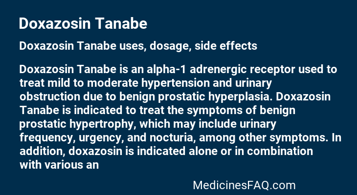 Doxazosin Tanabe