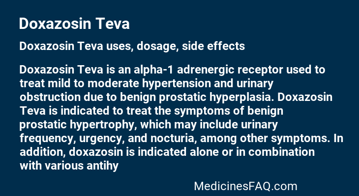 Doxazosin Teva