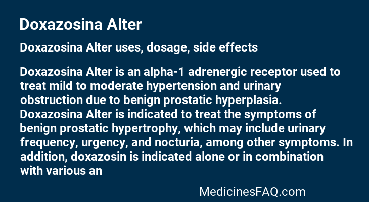 Doxazosina Alter