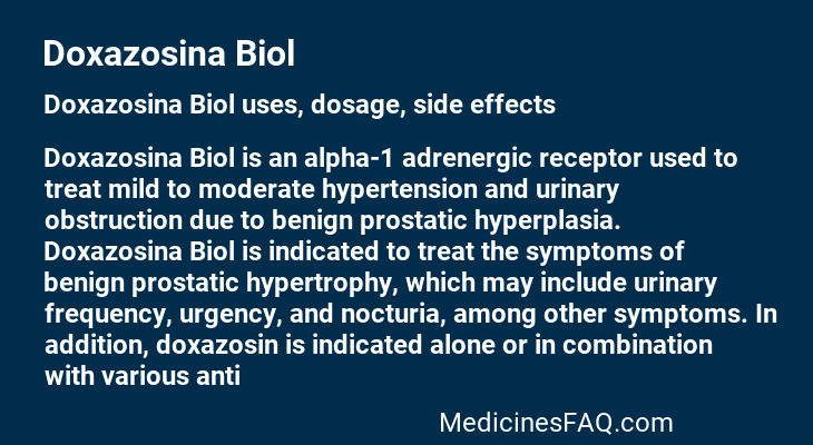 Doxazosina Biol