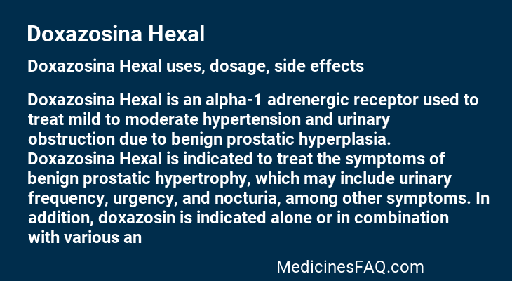 Doxazosina Hexal