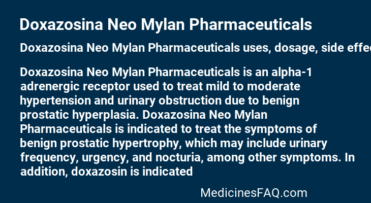 Doxazosina Neo Mylan Pharmaceuticals
