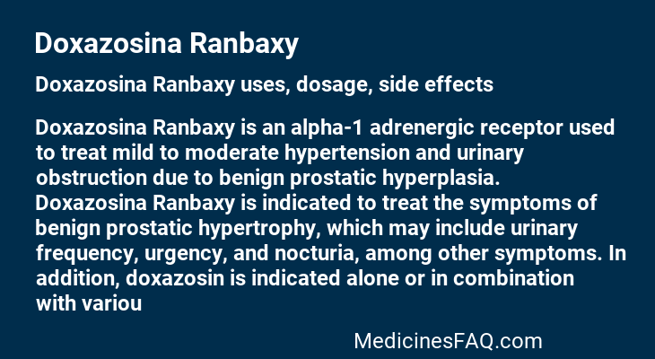 Doxazosina Ranbaxy
