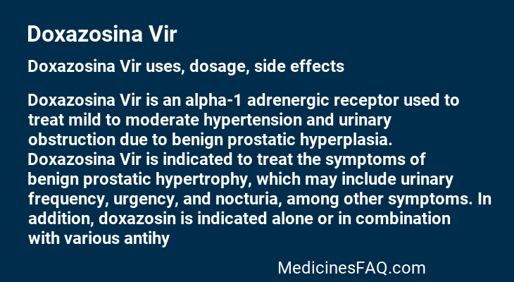 Doxazosina Vir