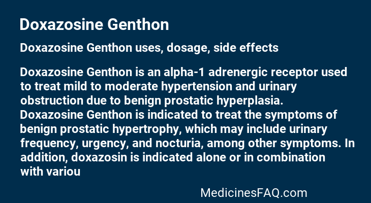 Doxazosine Genthon