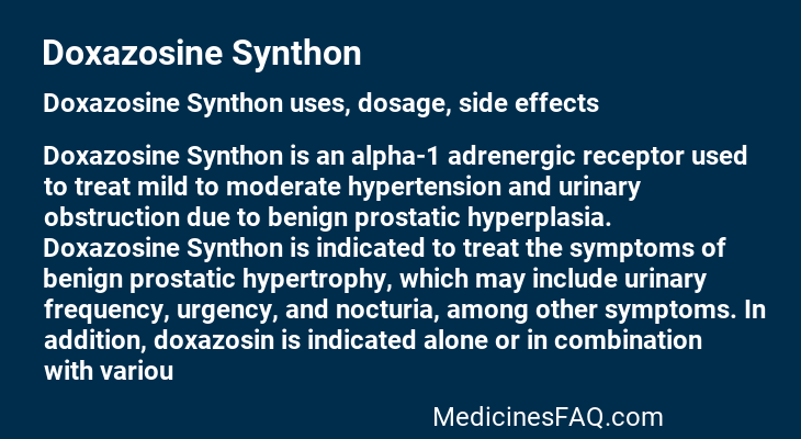 Doxazosine Synthon
