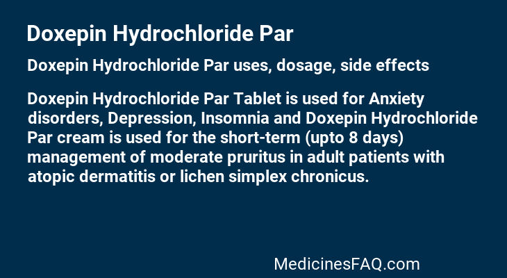 Doxepin Hydrochloride Par