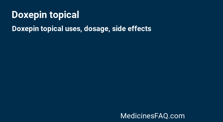 Doxepin topical