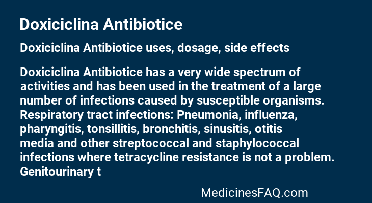 Doxiciclina Antibiotice