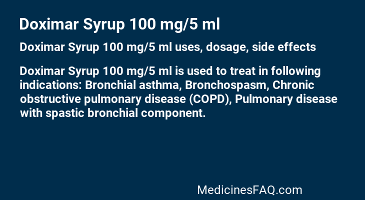 Doximar Syrup 100 mg/5 ml