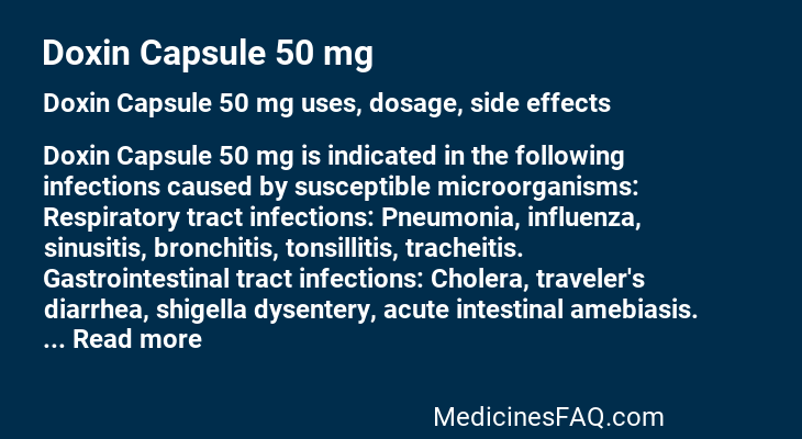 Doxin Capsule 50 mg