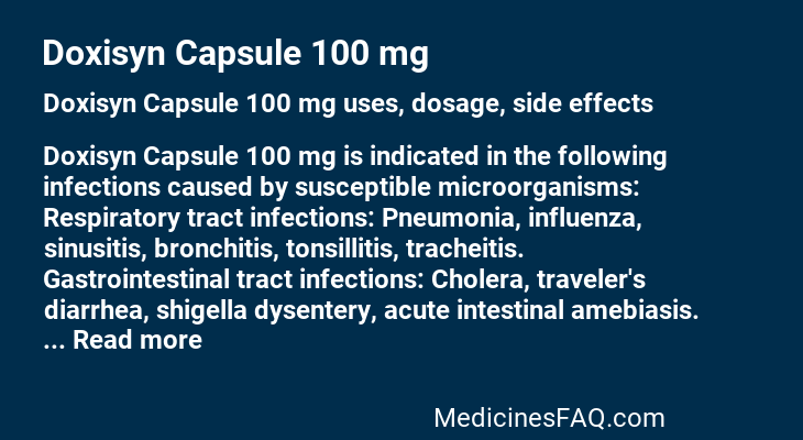 Doxisyn Capsule 100 mg