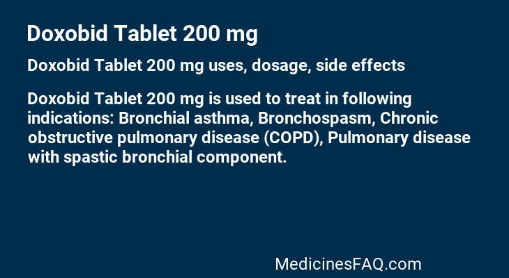 Doxobid Tablet 200 mg