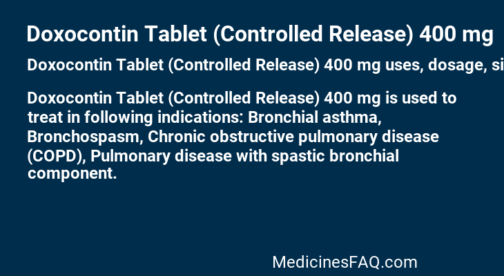 Doxocontin Tablet (Controlled Release) 400 mg
