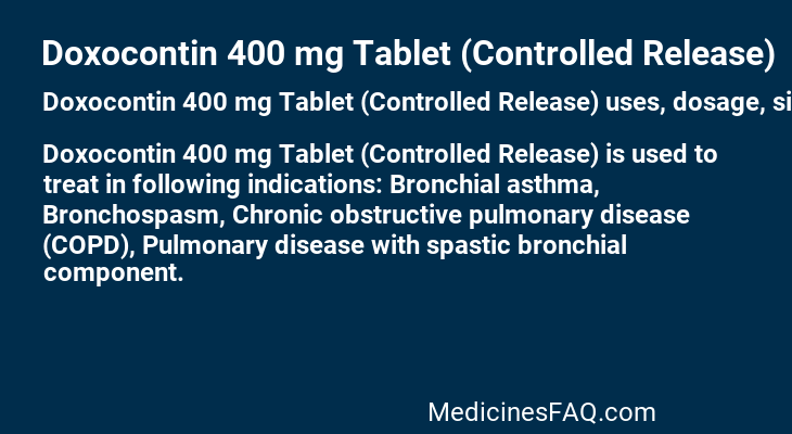 Doxocontin 400 mg Tablet (Controlled Release)