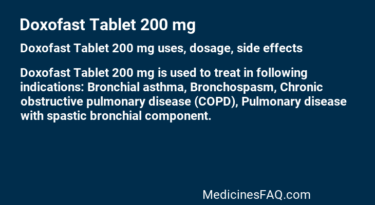 Doxofast Tablet 200 mg