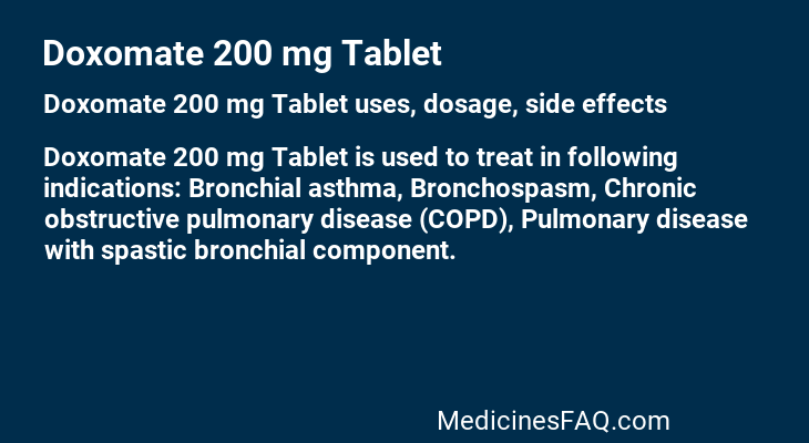 Doxomate 200 mg Tablet