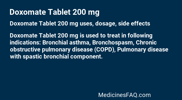 Doxomate Tablet 200 mg