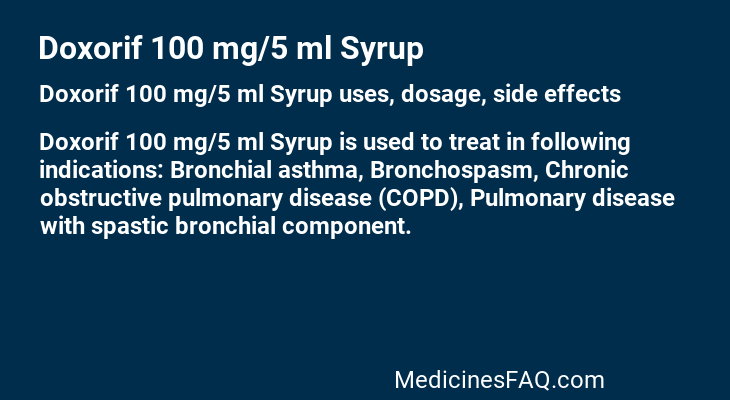 Doxorif 100 mg/5 ml Syrup