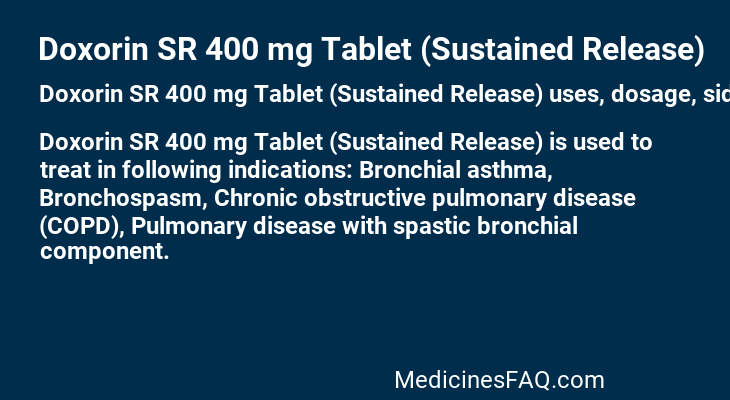 Doxorin SR 400 mg Tablet (Sustained Release)