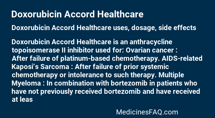 Doxorubicin Accord Healthcare
