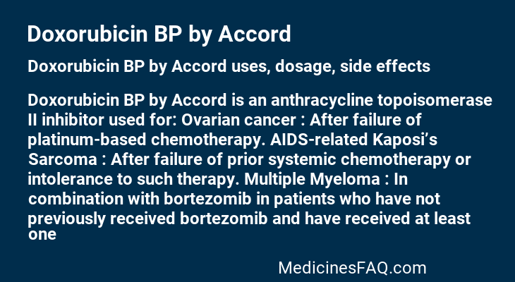 Doxorubicin BP by Accord