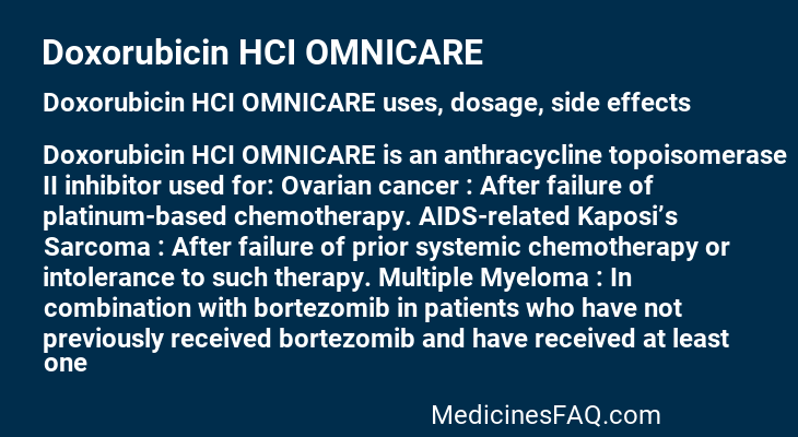 Doxorubicin HCI OMNICARE