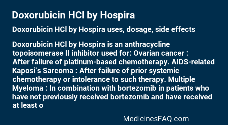 Doxorubicin HCl by Hospira