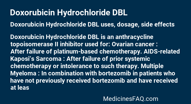 Doxorubicin Hydrochloride DBL