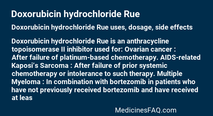 Doxorubicin hydrochloride Rue