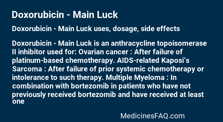 Doxorubicin - Main Luck