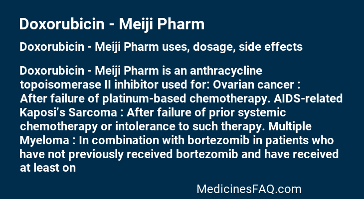 Doxorubicin - Meiji Pharm