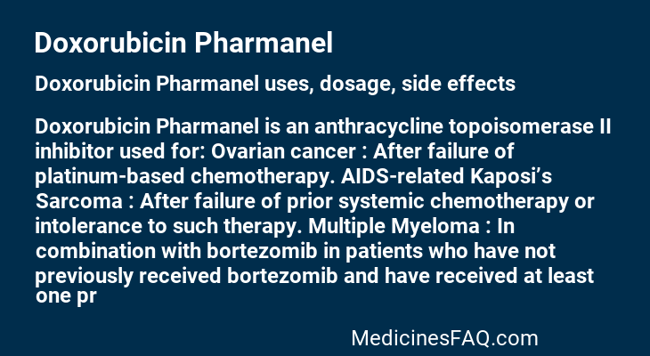 Doxorubicin Pharmanel