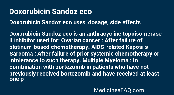 Doxorubicin Sandoz eco