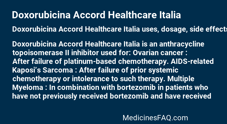 Doxorubicina Accord Healthcare Italia