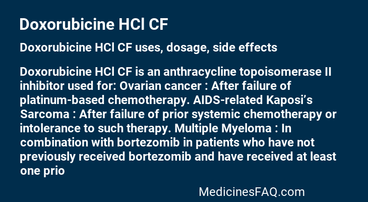 Doxorubicine HCl CF