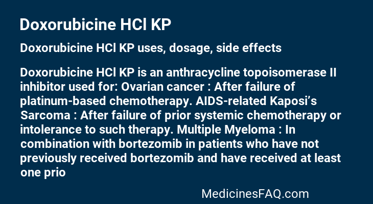 Doxorubicine HCl KP