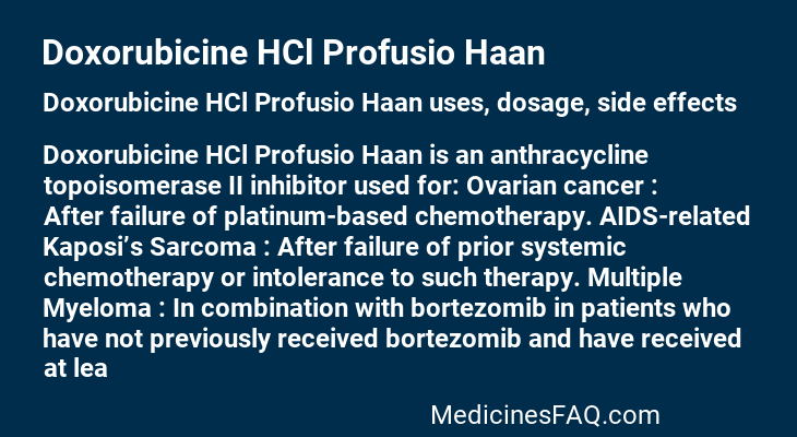 Doxorubicine HCl Profusio Haan