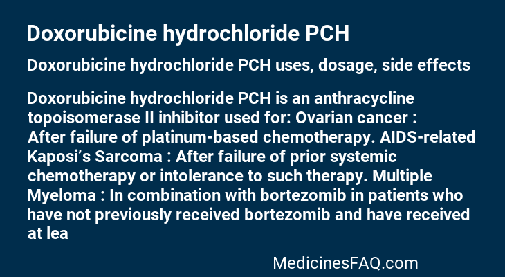 Doxorubicine hydrochloride PCH