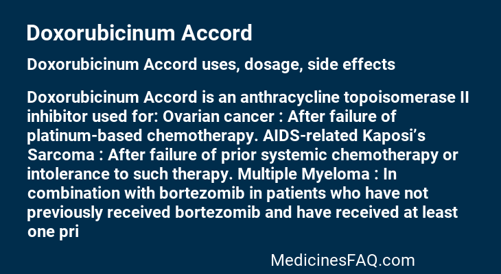 Doxorubicinum Accord