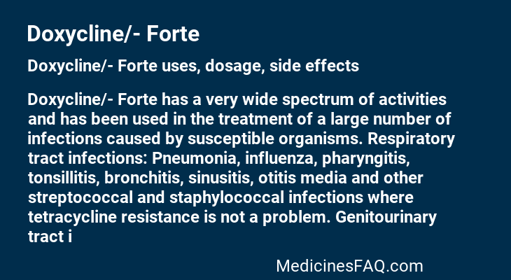 Doxycline/- Forte