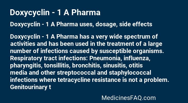 Doxycyclin - 1 A Pharma