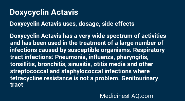 Doxycyclin Actavis