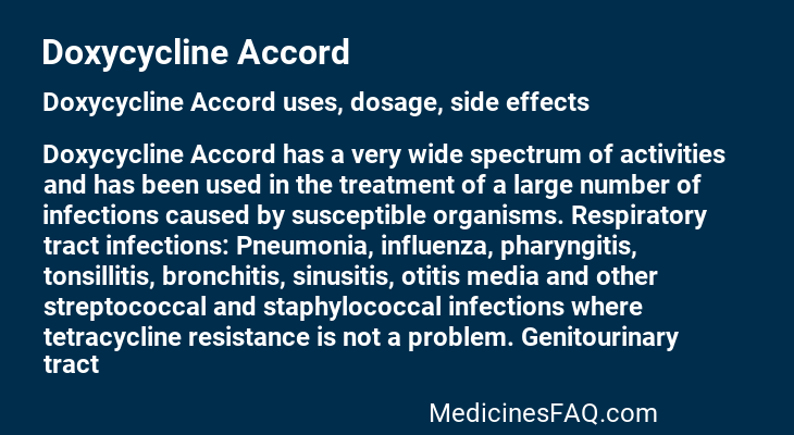 Doxycycline Accord
