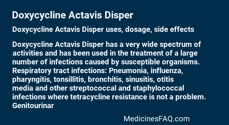 Doxycycline Actavis Disper