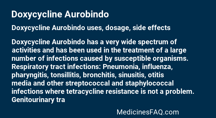 Doxycycline Aurobindo